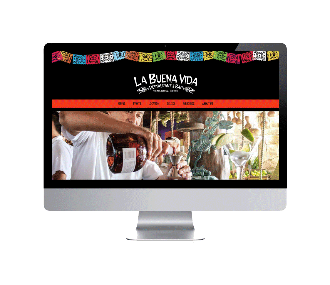 La Buena Vida Restaurant Bar Website Design